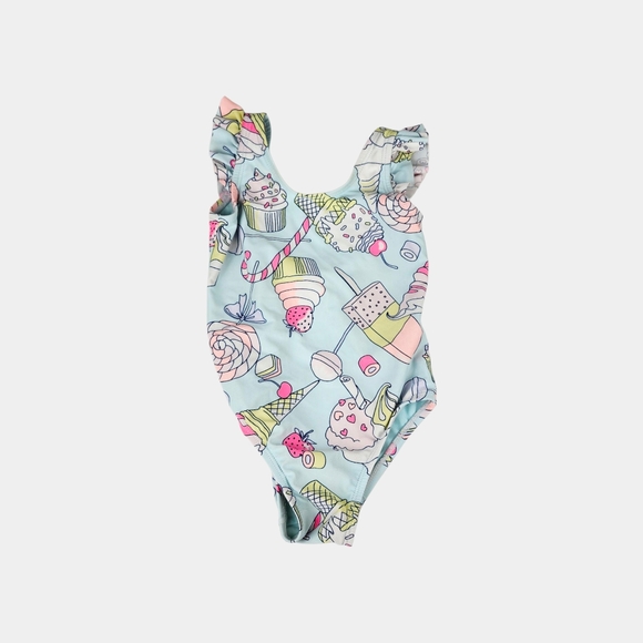 GAP Other - GAP Blue and Pink One Piece Swimsuit with Ruffled Straps
